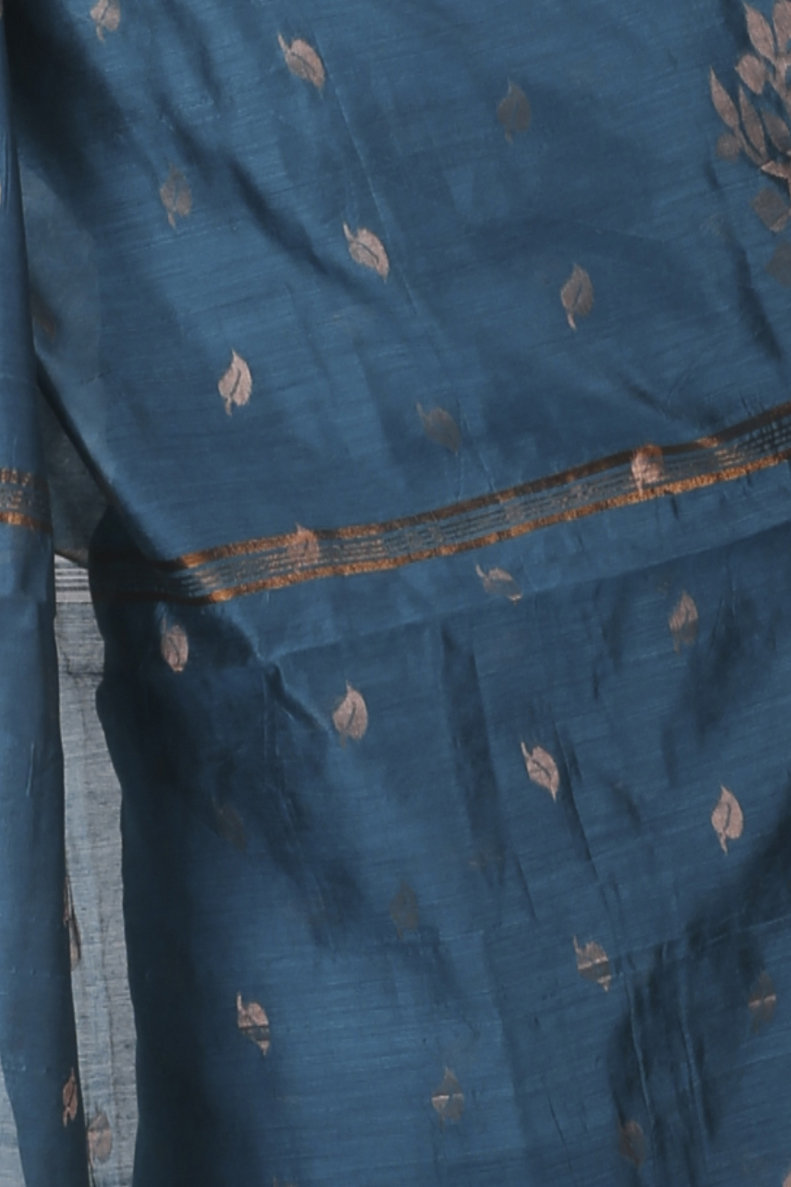 Botel Green Blended Cotton Tina Hand Loom Saree (1216)